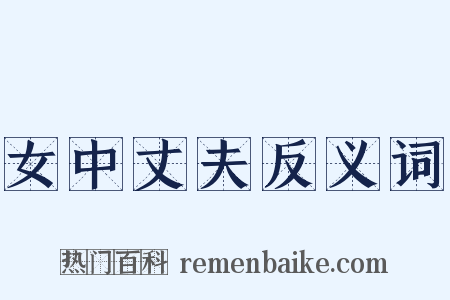女中丈夫反义词是什么意思的图片